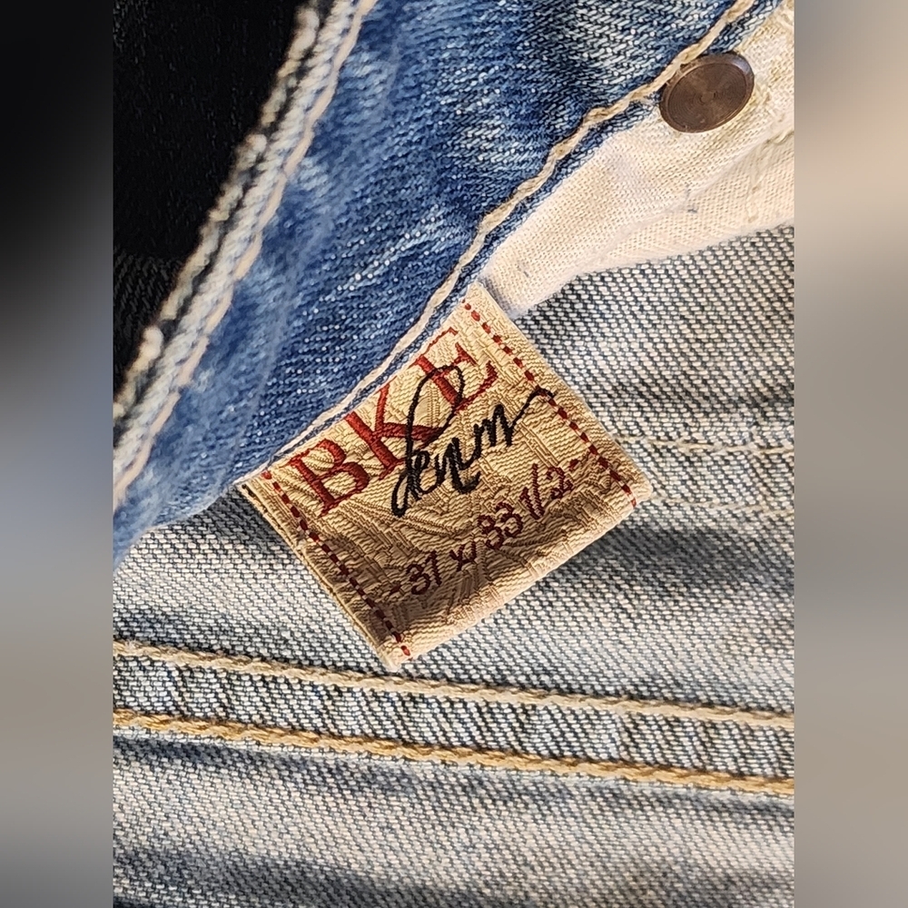 BKE Stella Tailored Boot Stretch Jean Low Rise Western Boho Size 31x33.5 - Picture 10 of 16
